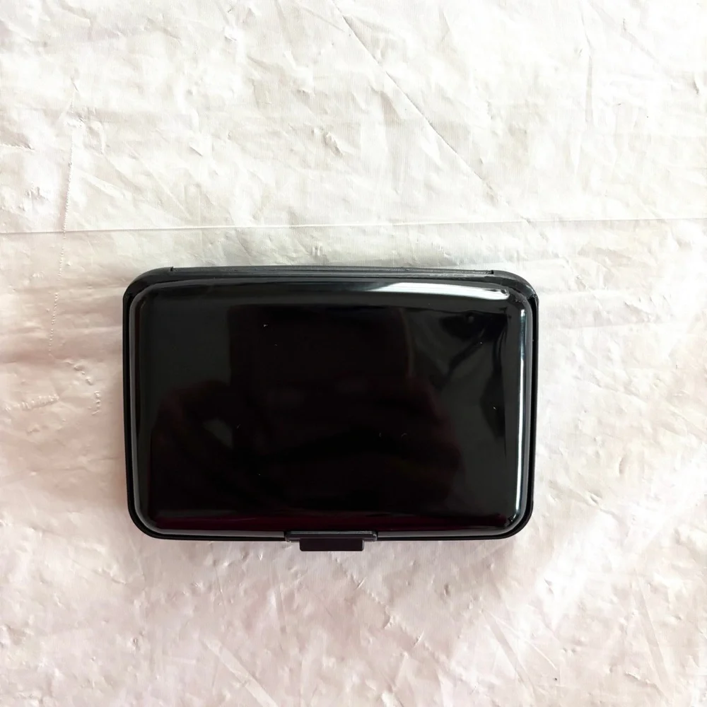 NWT RDIF Wallet CC Card Holder Glossy Black Case